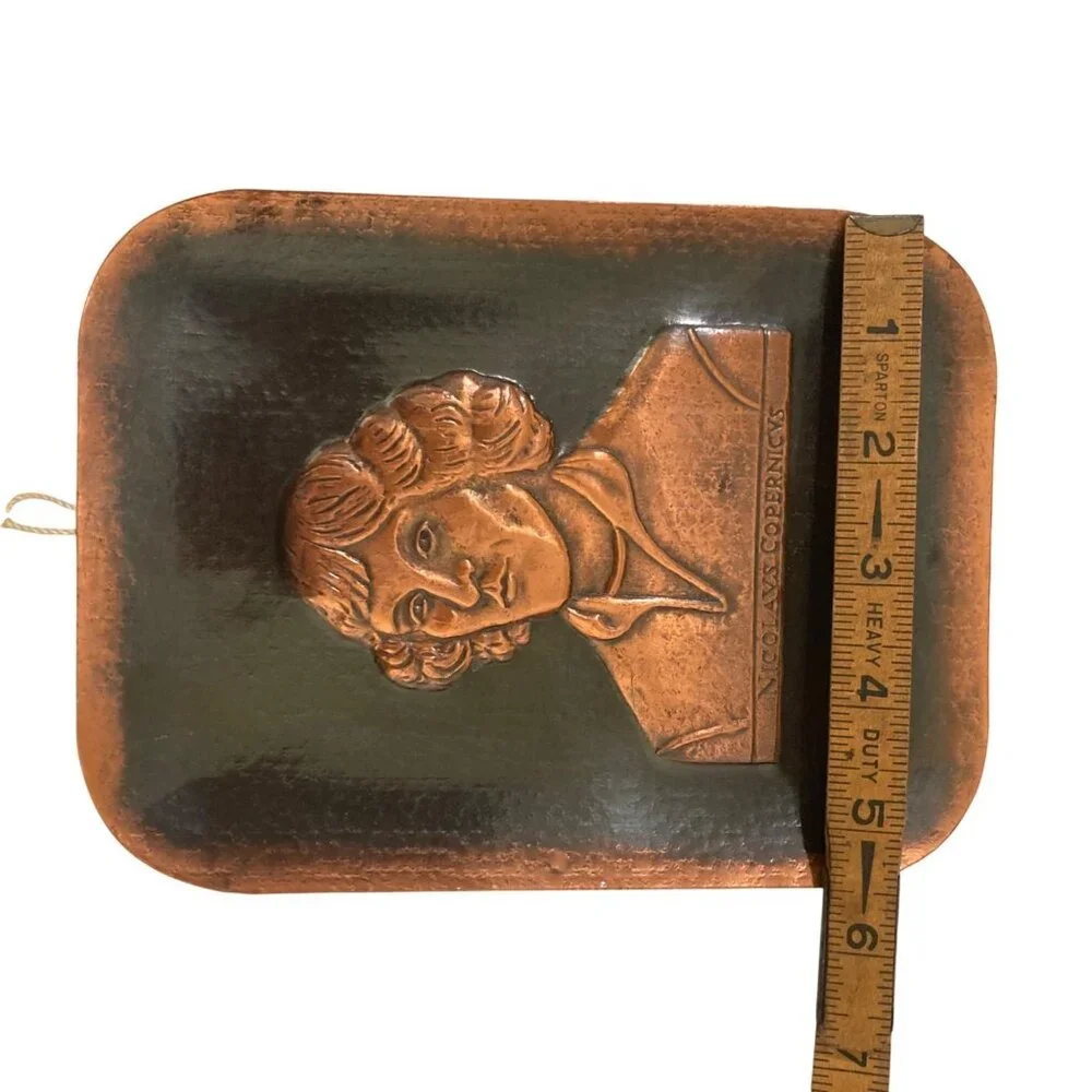 Copper Relief Art Nicolaus Copernicus Polish Mathematician Astronomer